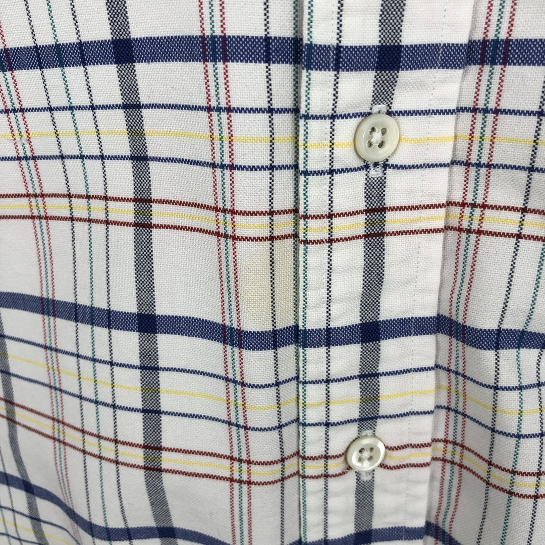 Ralph Lauren long sleeve button down check shirt, men's XL size cotton white type Vintage Second Hand