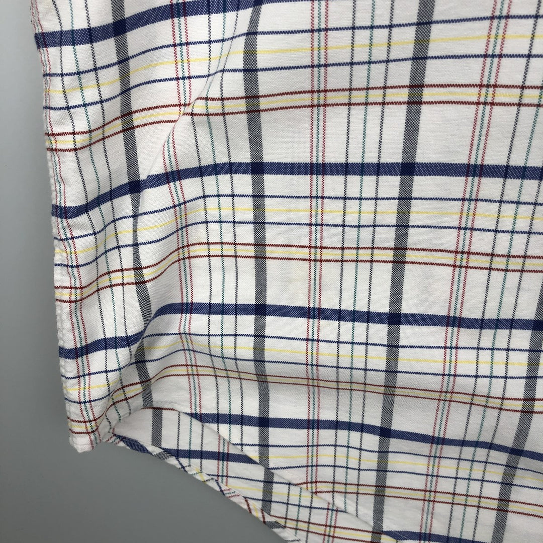 Ralph Lauren long sleeve button down check shirt, men's XL size cotton white type Vintage Second Hand