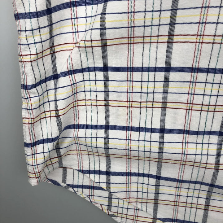 Ralph Lauren long sleeve button down check shirt, men's XL size cotton white type Vintage Second Hand