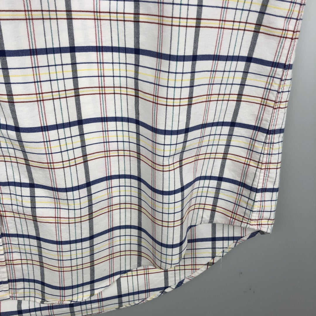 Ralph Lauren long sleeve button down check shirt, men's XL size cotton white type Vintage Second Hand