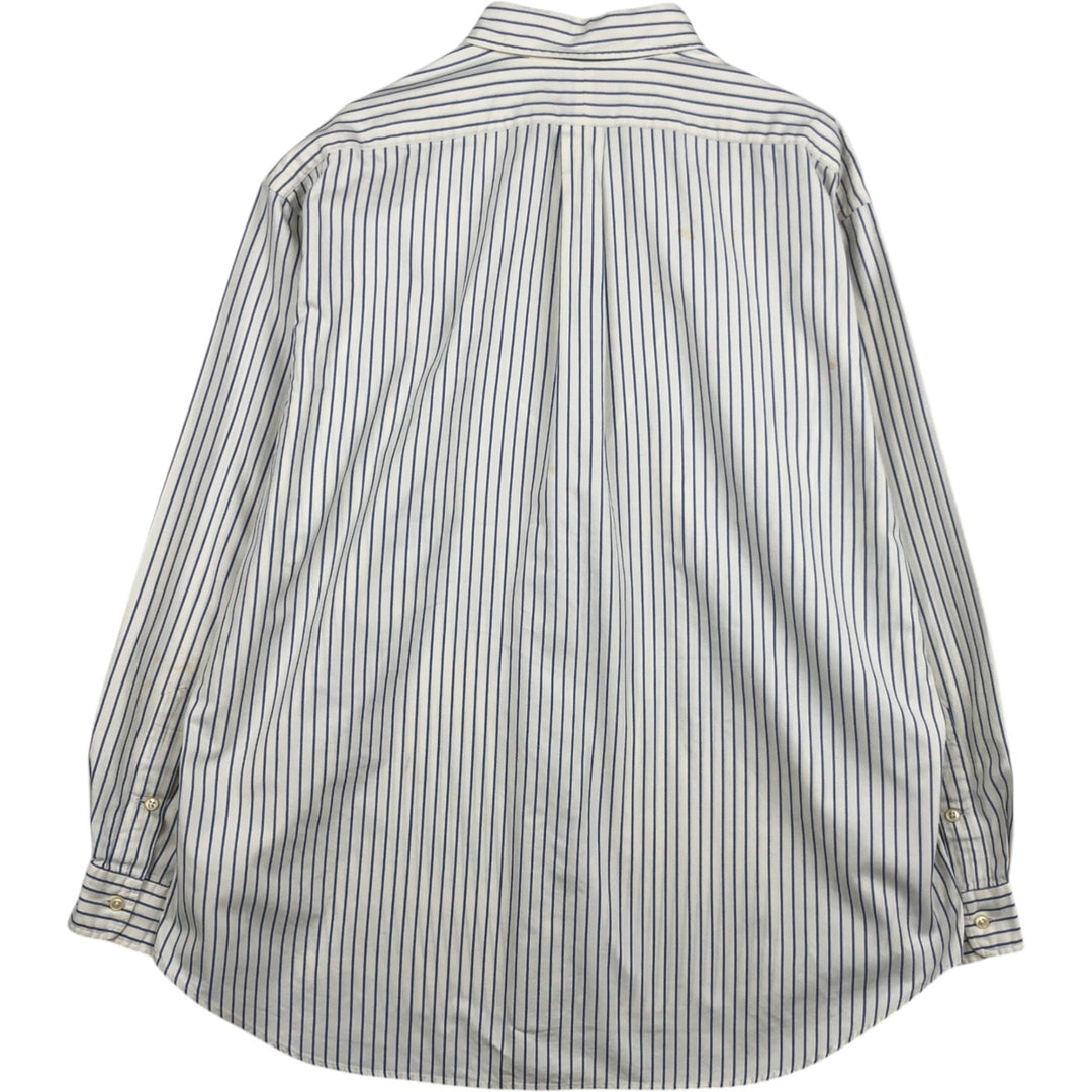 Ralph Lauren BLAKE long sleeve button-down striped shirt, men's size XL cotton white type Vintage Second Hand