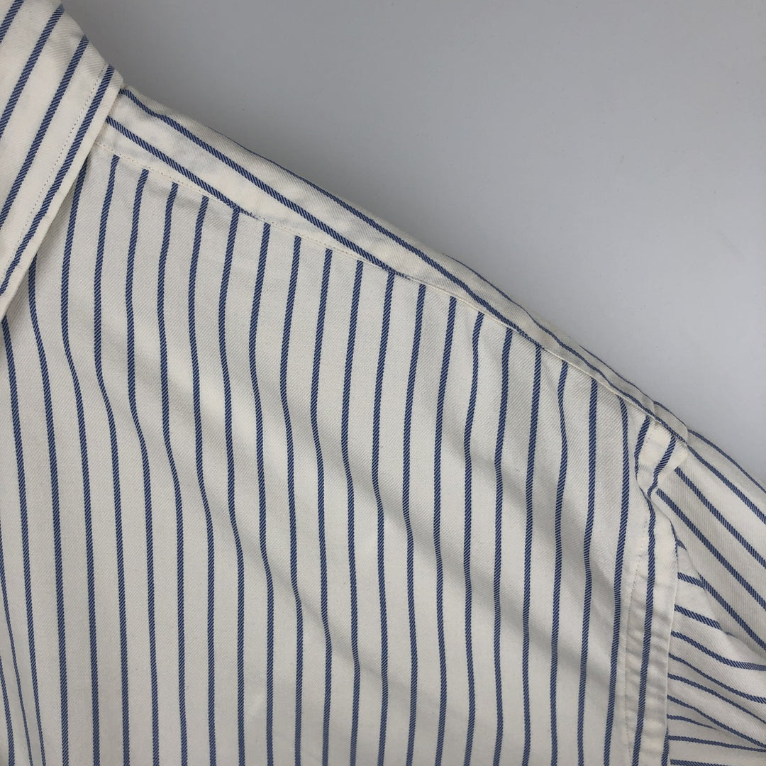Ralph Lauren BLAKE long sleeve button-down striped shirt, men's size XL cotton white type Vintage Second Hand