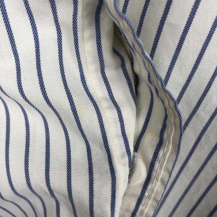 Ralph Lauren BLAKE long sleeve button-down striped shirt, men's size XL cotton white type Vintage Second Hand