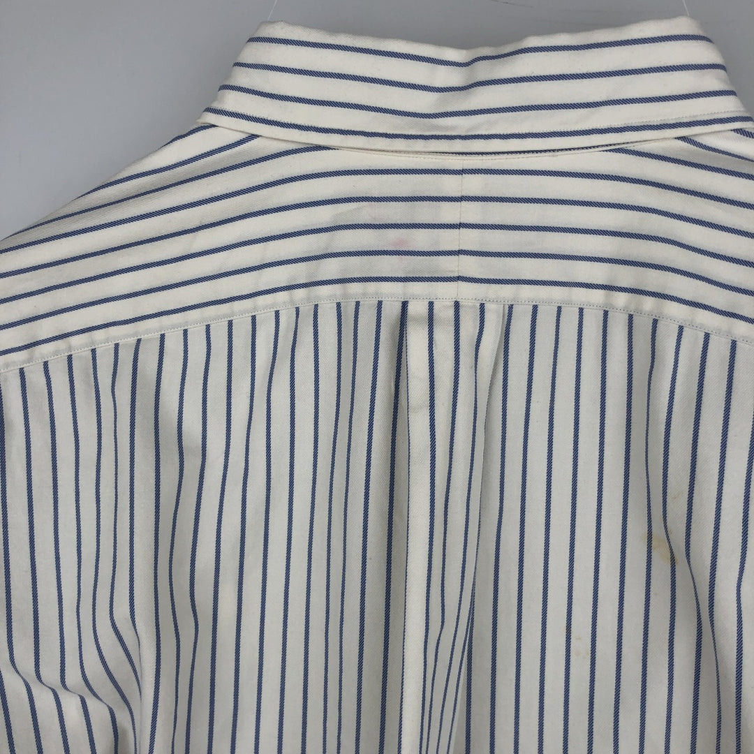 Ralph Lauren BLAKE long sleeve button-down striped shirt, men's size XL cotton white type Vintage Second Hand