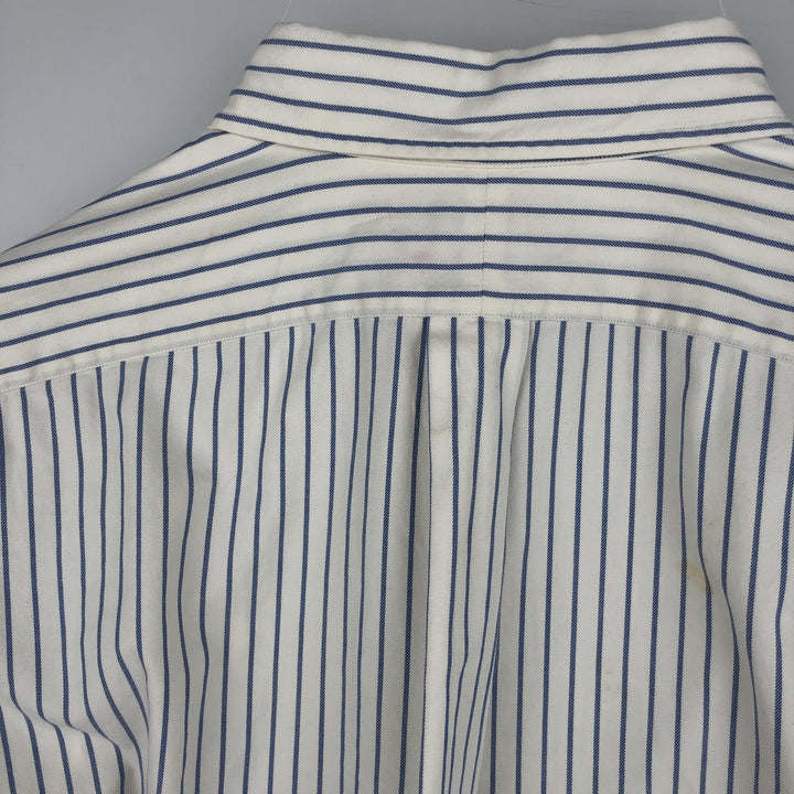 Ralph Lauren BLAKE long sleeve button-down striped shirt, men's size XL cotton white type Vintage Second Hand