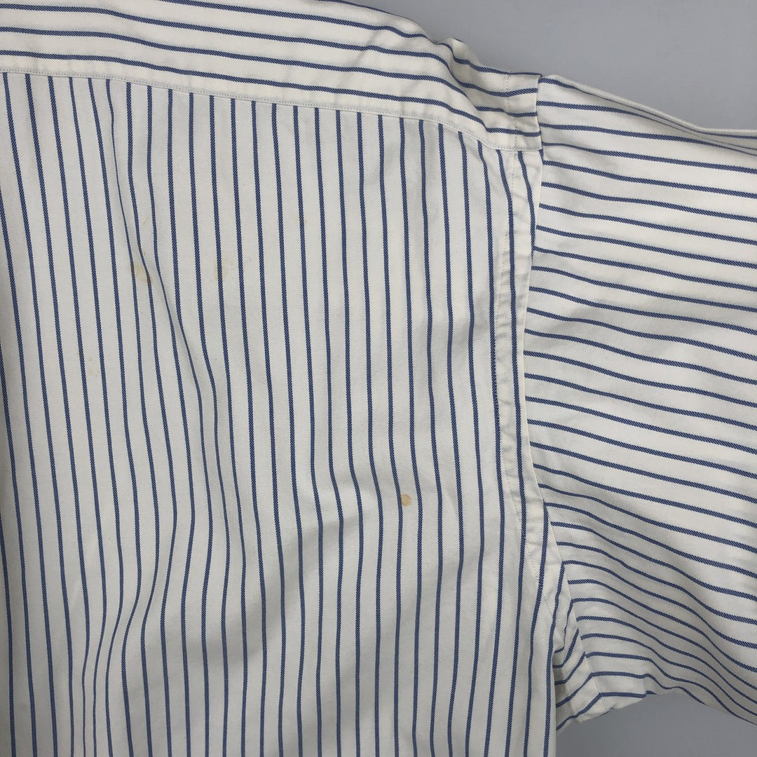 Ralph Lauren BLAKE long sleeve button-down striped shirt, men's size XL cotton white type Vintage Second Hand