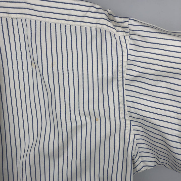 Ralph Lauren BLAKE long sleeve button-down striped shirt, men's size XL cotton white type Vintage Second Hand