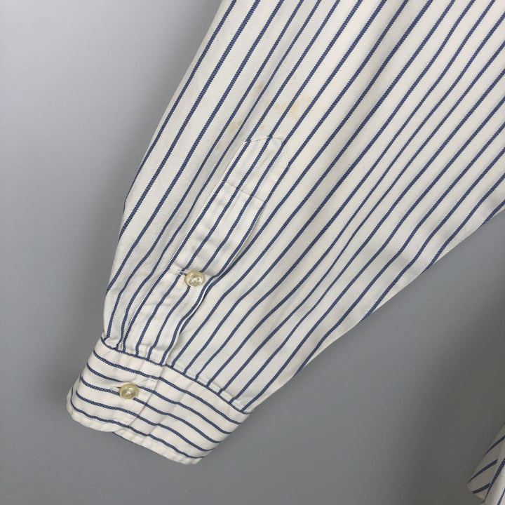 Ralph Lauren BLAKE long sleeve button-down striped shirt, men's size XL cotton white type Vintage Second Hand