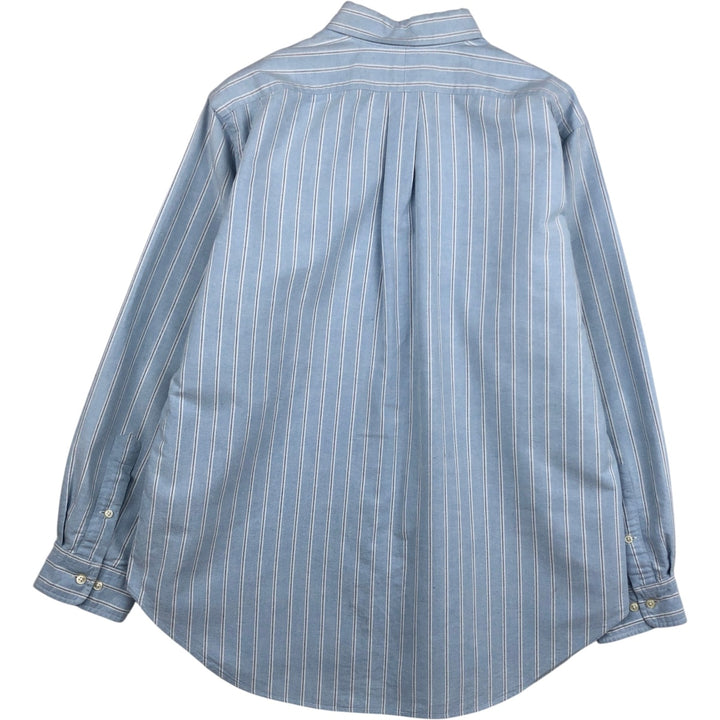Ralph Lauren Classic Fit Long Sleeve Button Down Striped Shirt Men's XL cotton Blue type light blue Vintage Second Hand