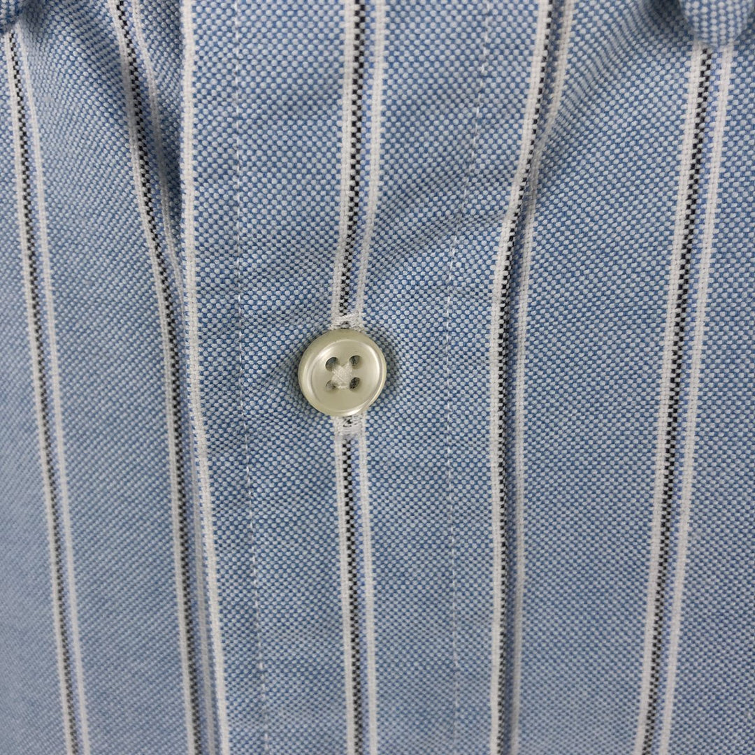 Ralph Lauren Classic Fit Long Sleeve Button Down Striped Shirt Men's XL cotton Blue type light blue Vintage Second Hand