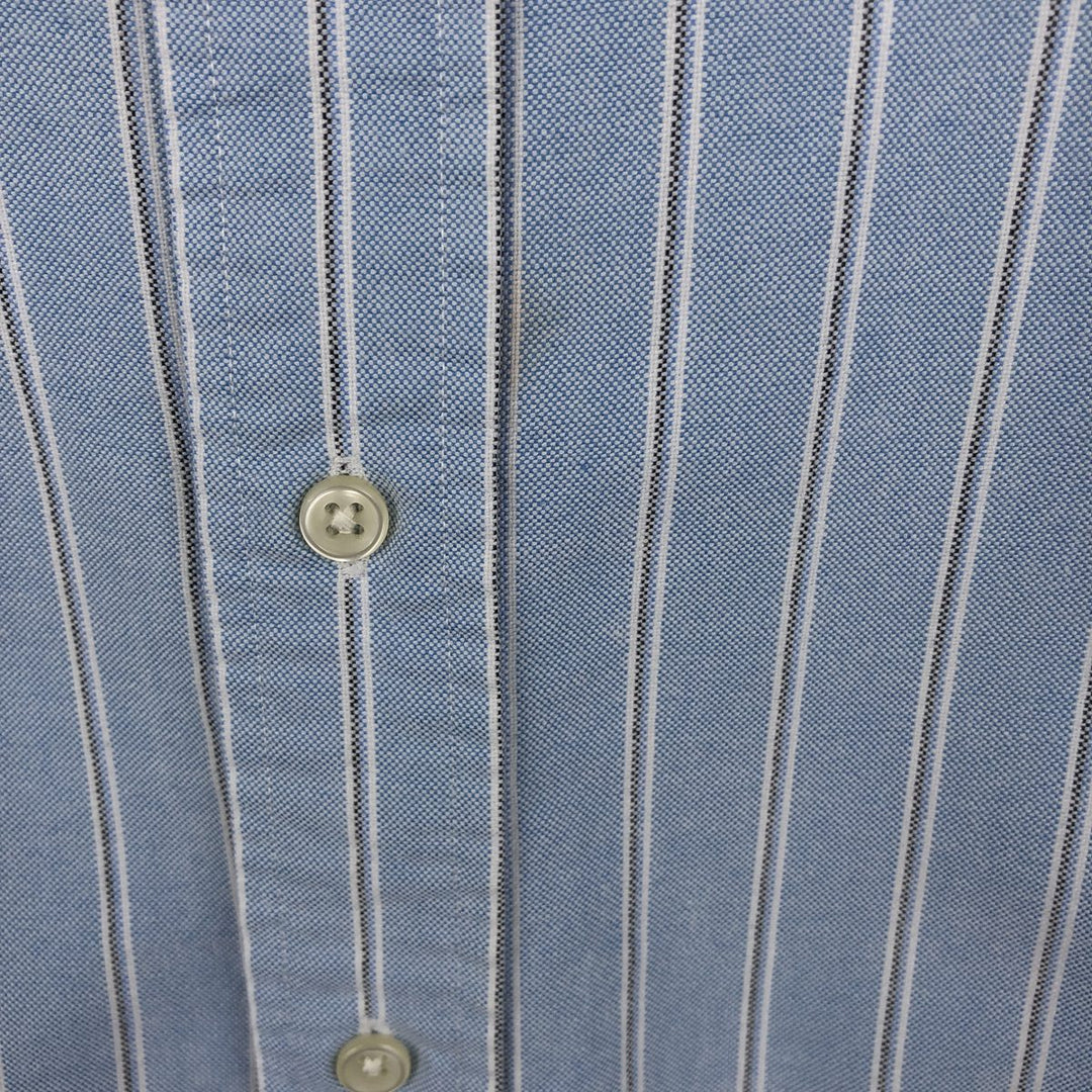 Ralph Lauren Classic Fit Long Sleeve Button Down Striped Shirt Men's XL cotton Blue type light blue Vintage Second Hand