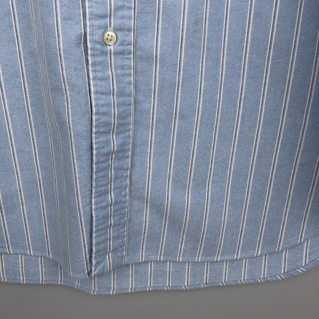 Ralph Lauren Classic Fit Long Sleeve Button Down Striped Shirt Men's XL cotton Blue type light blue Vintage Second Hand