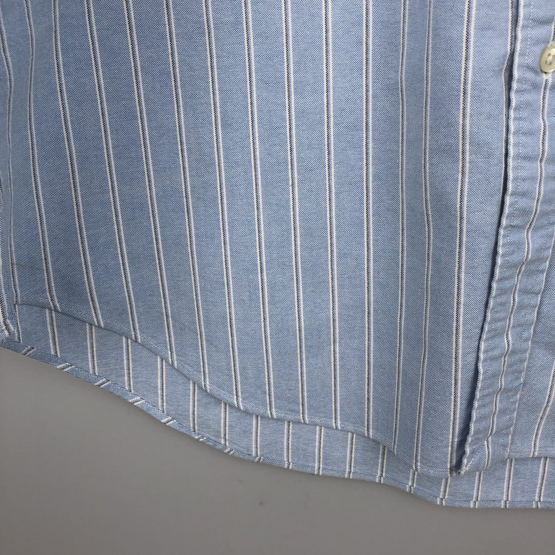 Ralph Lauren Classic Fit Long Sleeve Button Down Striped Shirt Men's XL cotton Blue type light blue Vintage Second Hand