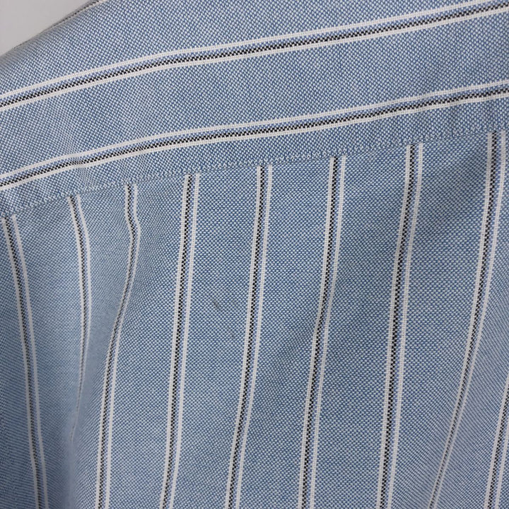Ralph Lauren Classic Fit Long Sleeve Button Down Striped Shirt Men's XL cotton Blue type light blue Vintage Second Hand