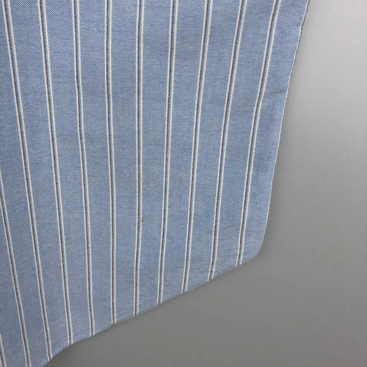 Ralph Lauren Classic Fit Long Sleeve Button Down Striped Shirt Men's XL cotton Blue type light blue Vintage Second Hand