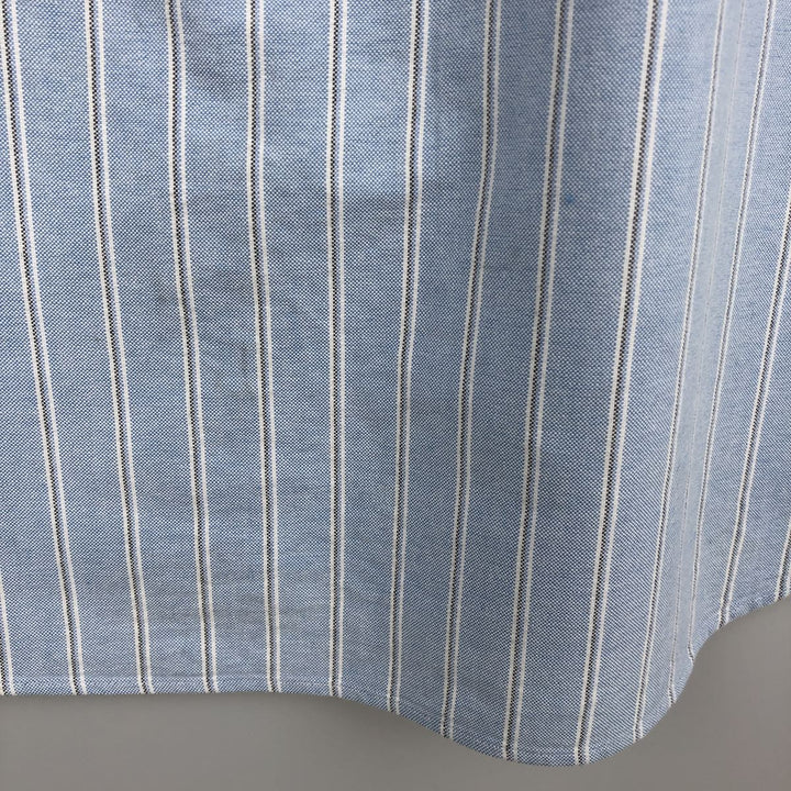 Ralph Lauren Classic Fit Long Sleeve Button Down Striped Shirt Men's XL cotton Blue type light blue Vintage Second Hand