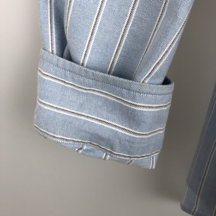 Ralph Lauren Classic Fit Long Sleeve Button Down Striped Shirt Men's XL cotton Blue type light blue Vintage Second Hand