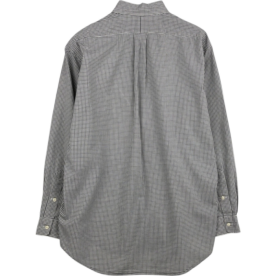 Ralph Lauren BLAKE long sleeve button down check shirt, men's size M cotton white type Vintage Second Hand