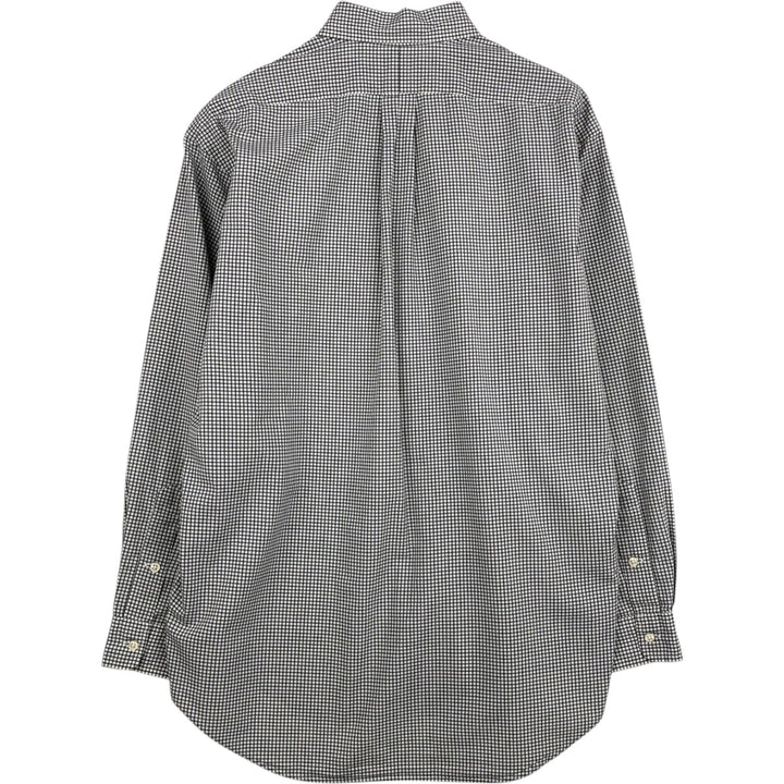 Ralph Lauren BLAKE long sleeve button down check shirt, men's size M cotton white type Vintage Second Hand