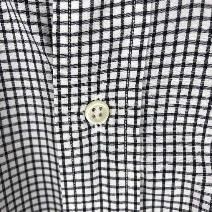 Ralph Lauren BLAKE long sleeve button down check shirt, men's size M cotton white type Vintage Second Hand
