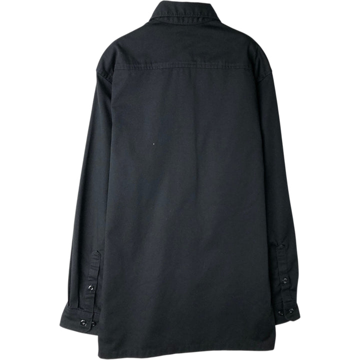 Carhartt Long-Sleeve Work Shirt, Men's Size S (approx.) polyester black type Vintage Second Hand