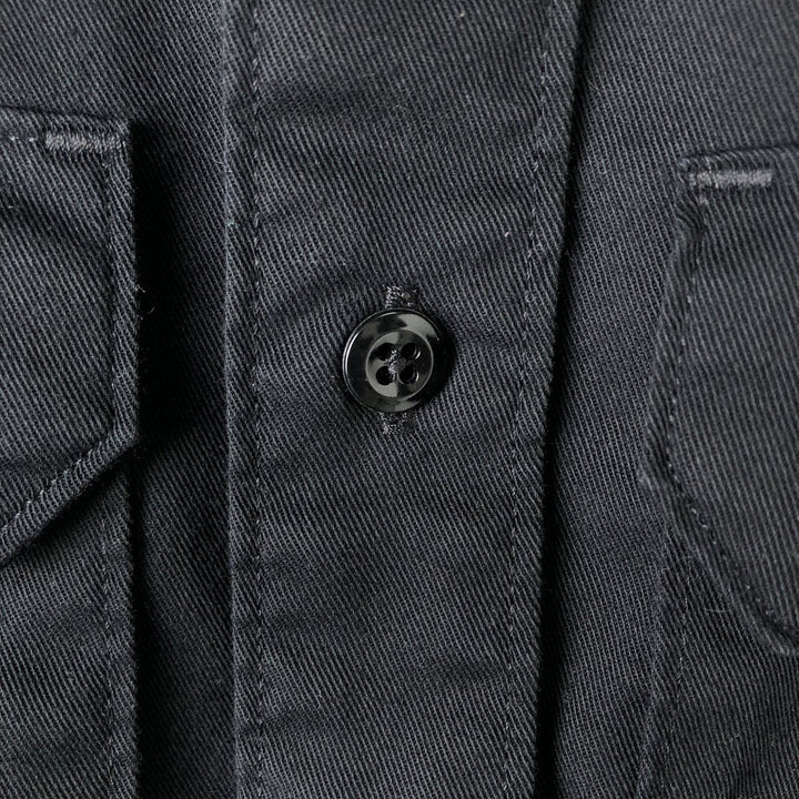 Carhartt Long-Sleeve Work Shirt, Men's Size S (approx.) polyester black type Vintage Second Hand