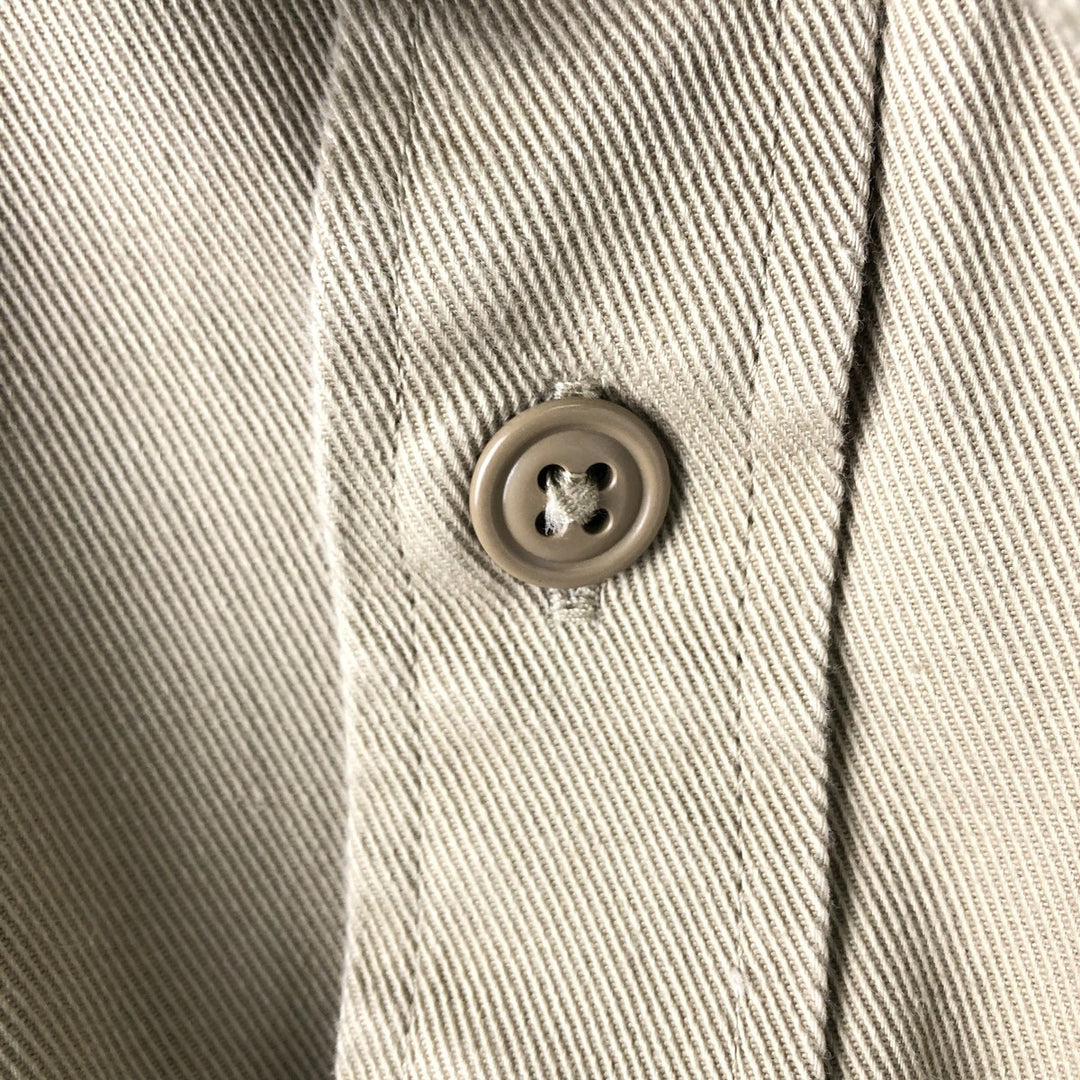Filson Advertising Long-Sleeve Work Shirt, Men's Size M (approx.) cotton Beige type Vintage Second Hand