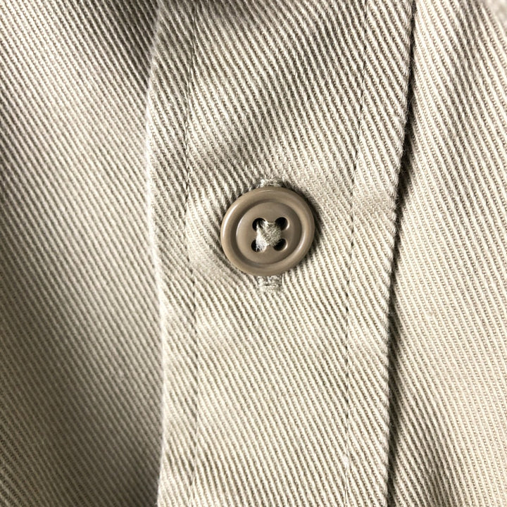 Filson Advertising Long-Sleeve Work Shirt, Men's Size M (approx.) cotton Beige type Vintage Second Hand