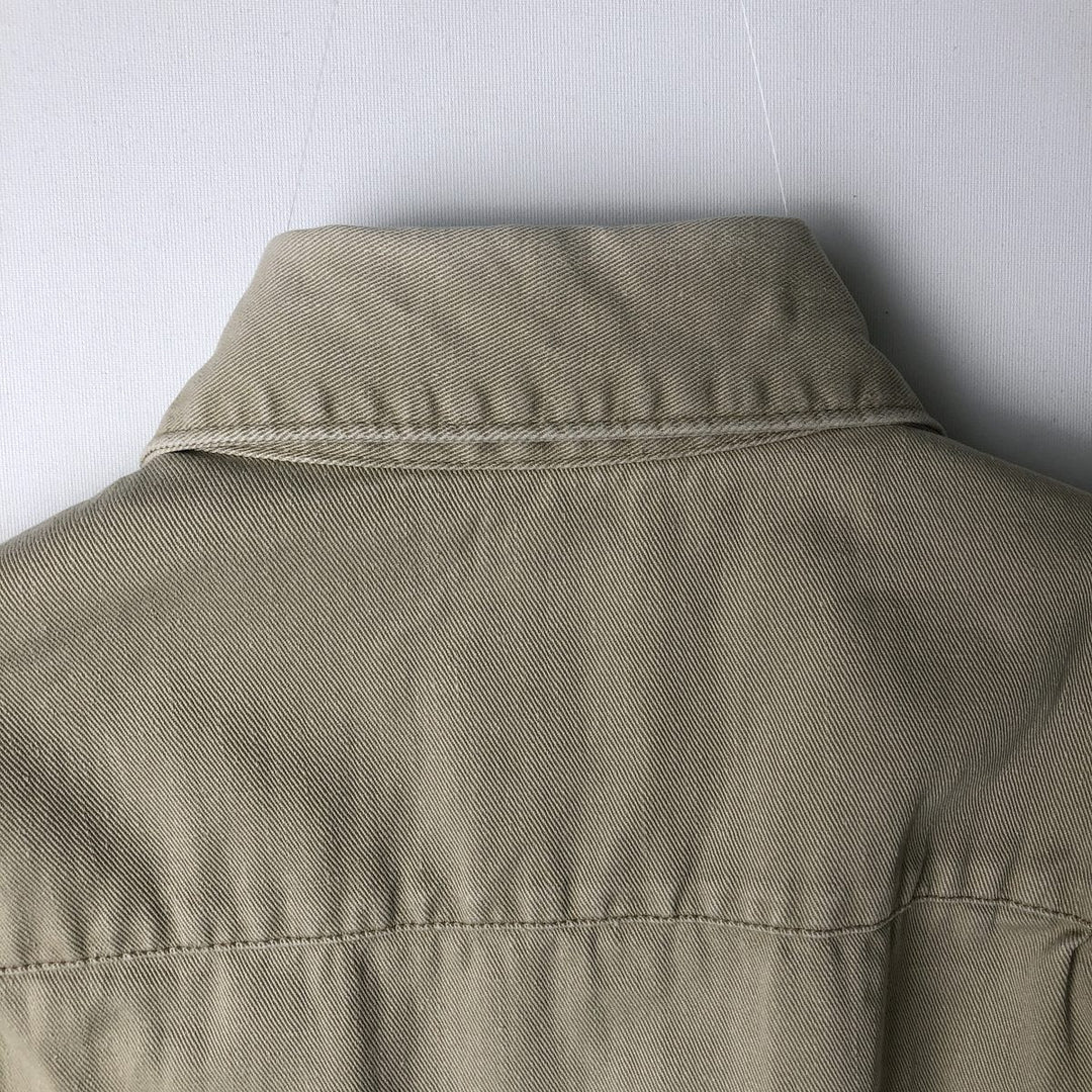 80'S BB BRAND LOT470 Long-Sleeve Work Shirt, Men's Size M (Equivalent), Vintage cotton Beige type Vintage Second Hand