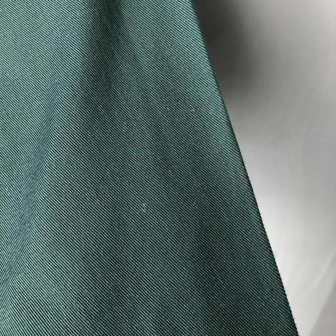 PERMANENT PRESS Long-Sleeve Work Shirt, Men's Size M (equivalent) polyester Khaki type sage green Vintage Second Hand