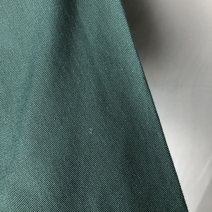 PERMANENT PRESS Long-Sleeve Work Shirt, Men's Size M (equivalent) polyester Khaki type sage green Vintage Second Hand