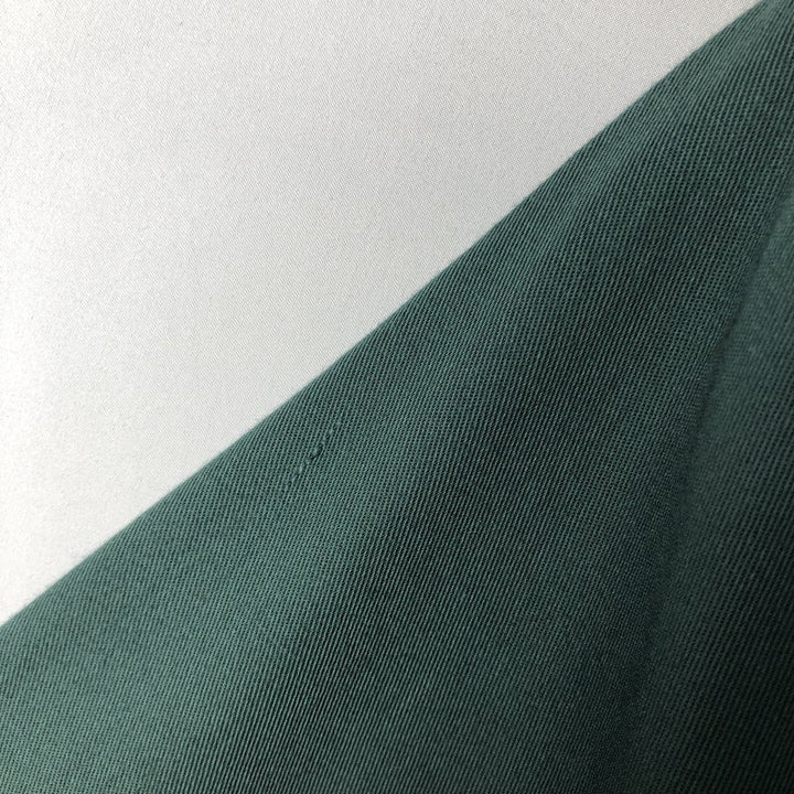 PERMANENT PRESS Long-Sleeve Work Shirt, Men's Size M (equivalent) polyester Khaki type sage green Vintage Second Hand