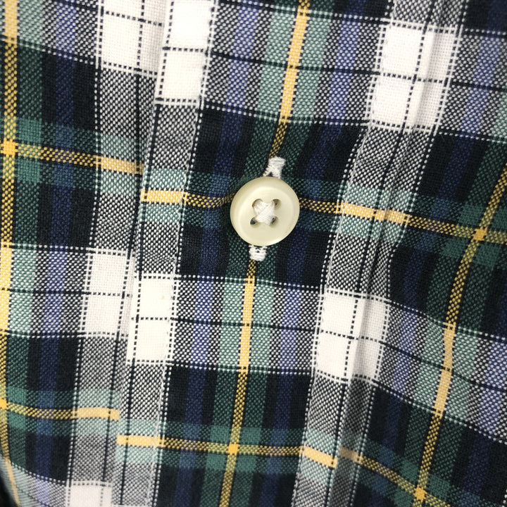 Ralph Lauren CUSTOM FIT long sleeve button down check shirt men's XL size cotton white type Vintage Second Hand
