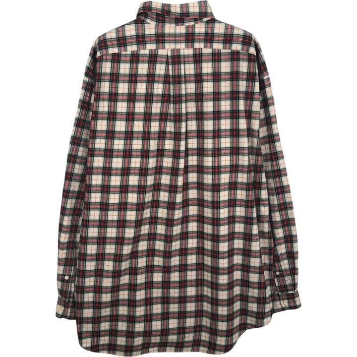 Ralph Lauren BLAKE long sleeve button down check shirt, men's size L cotton Beige type Vintage Second Hand