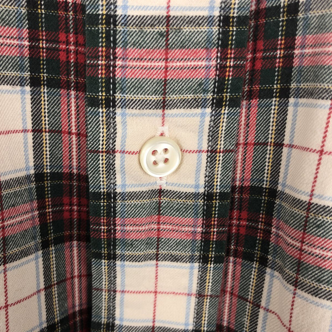 Ralph Lauren BLAKE long sleeve button down check shirt, men's size L cotton Beige type Vintage Second Hand