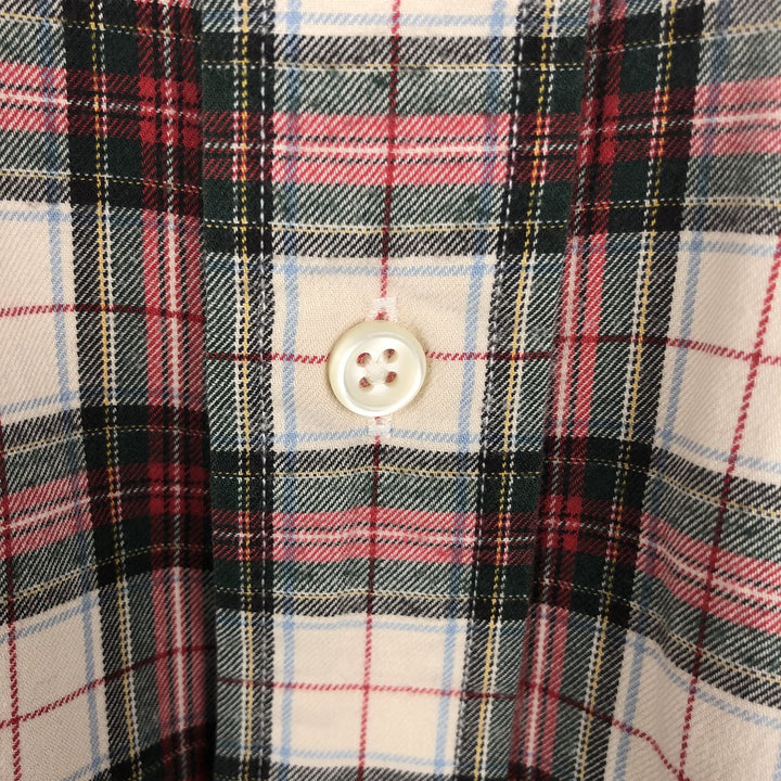 Ralph Lauren BLAKE long sleeve button down check shirt, men's size L cotton Beige type Vintage Second Hand
