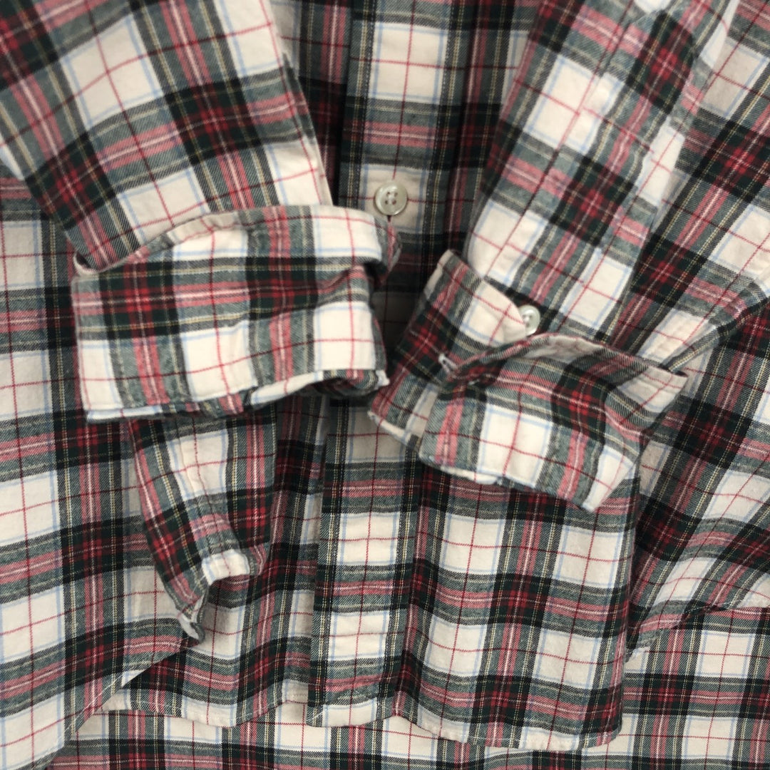 Ralph Lauren BLAKE long sleeve button down check shirt, men's size L cotton Beige type Vintage Second Hand