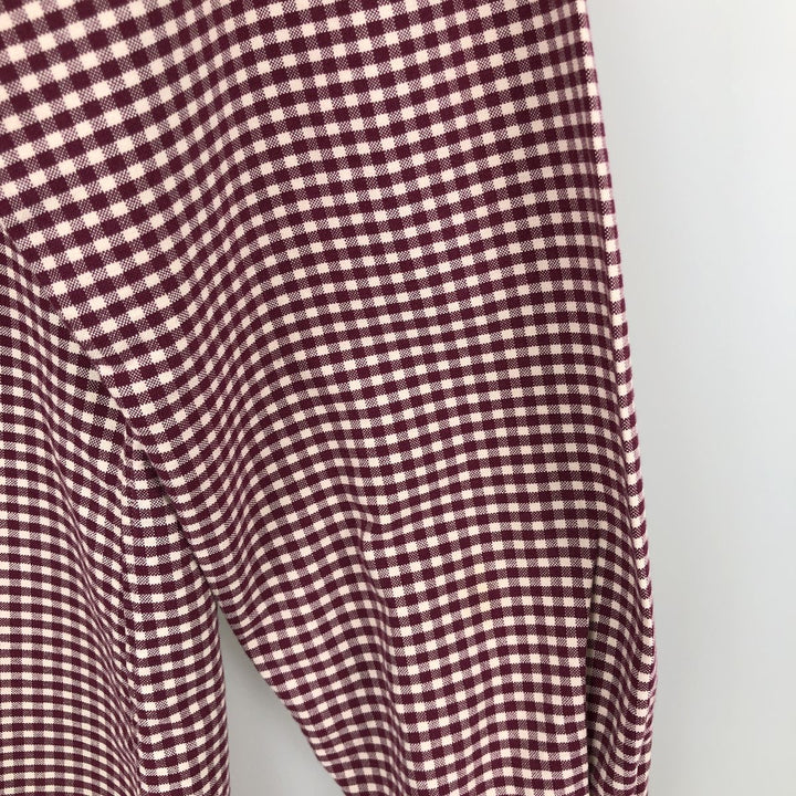 Ralph Lauren CUSTOM FIT Gingham Check Long Sleeve Button Down Check Shirt Men's M Size cotton red type Vintage Second Hand