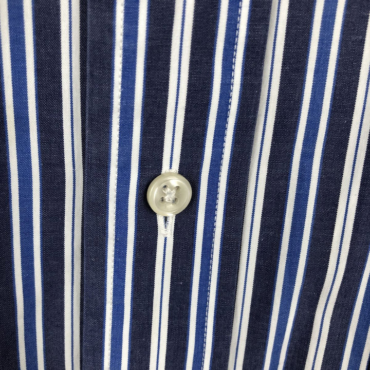 Ralph Lauren POLO by Ralph Lauren CURHAM SPORT Multi-stripe Long-Sleeve Cotton Stripe Shirt, Men's Size L (approx.) cotton navy blue type Vintage Second Hand
