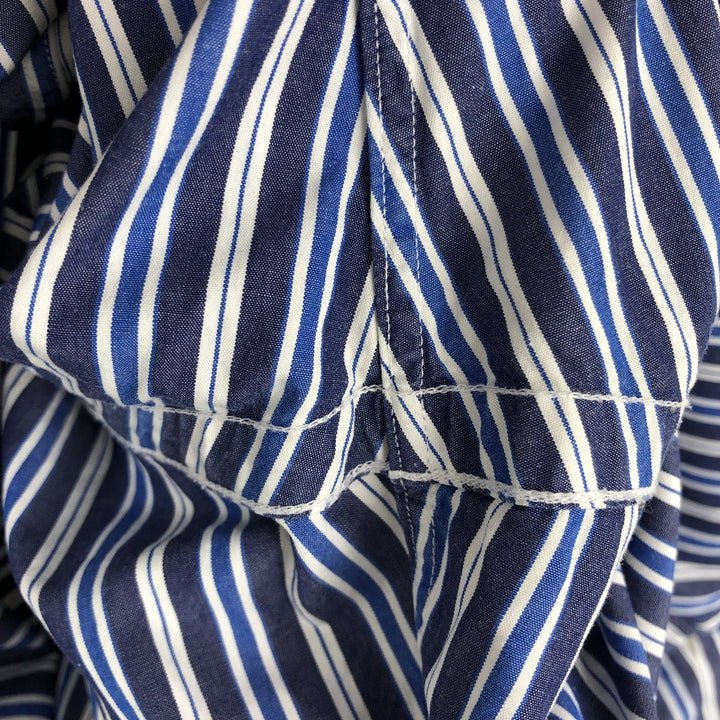 Ralph Lauren POLO by Ralph Lauren CURHAM SPORT Multi-stripe Long-Sleeve Cotton Stripe Shirt, Men's Size L (approx.) cotton navy blue type Vintage Second Hand
