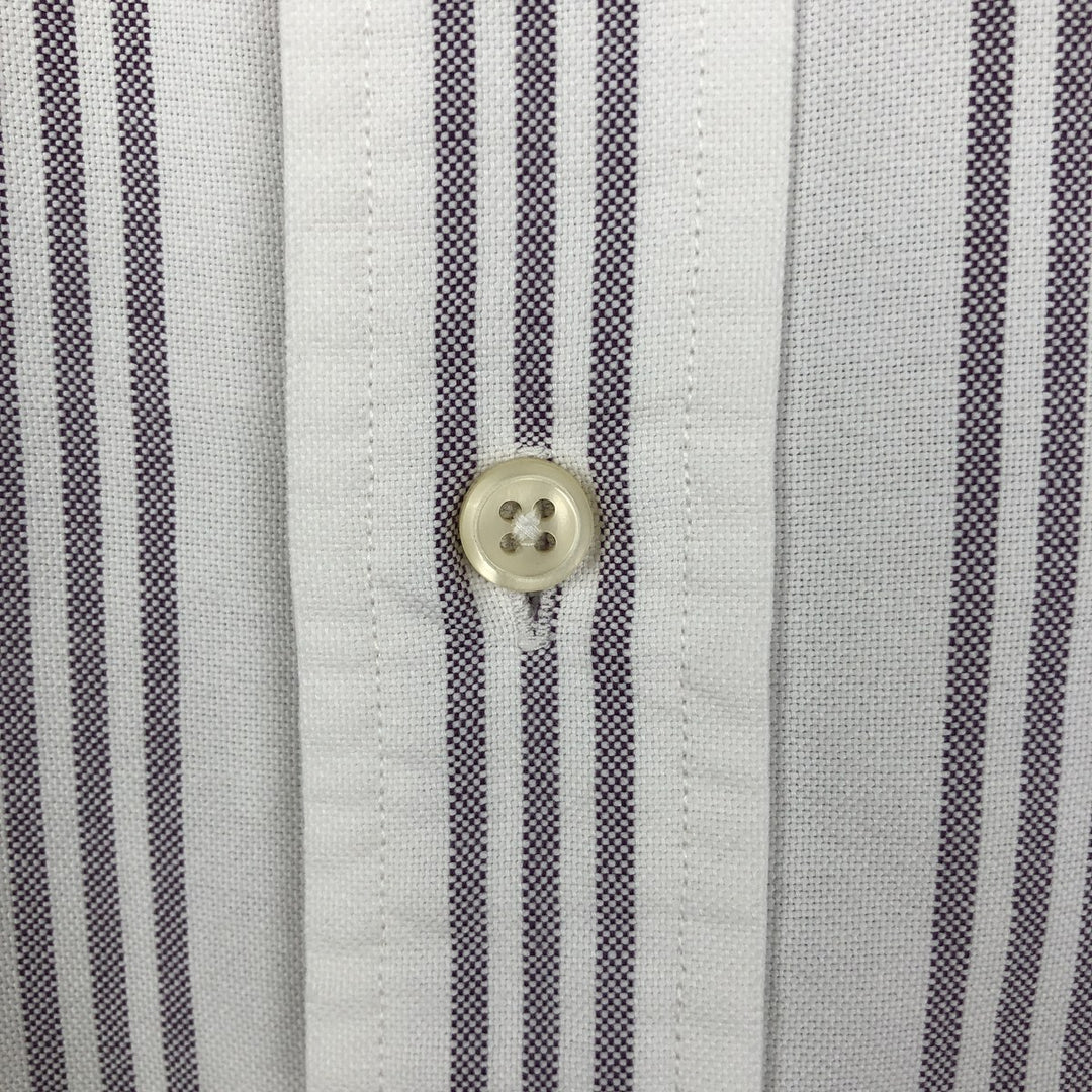 Ralph Lauren YARMOUTH Long Sleeve Button-Down Striped Shirt, Men's XL cotton white type Vintage Second Hand