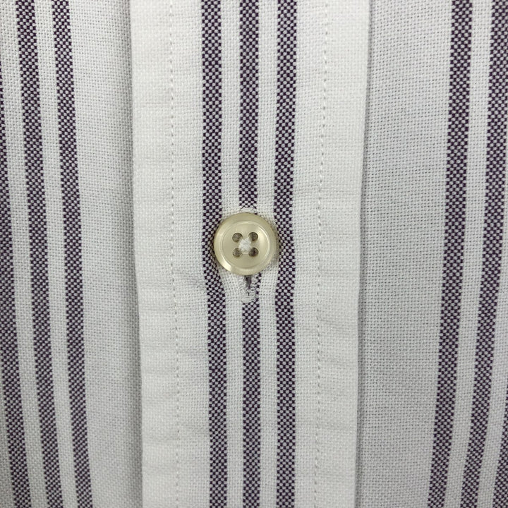 Ralph Lauren YARMOUTH Long Sleeve Button-Down Striped Shirt, Men's XL cotton white type Vintage Second Hand