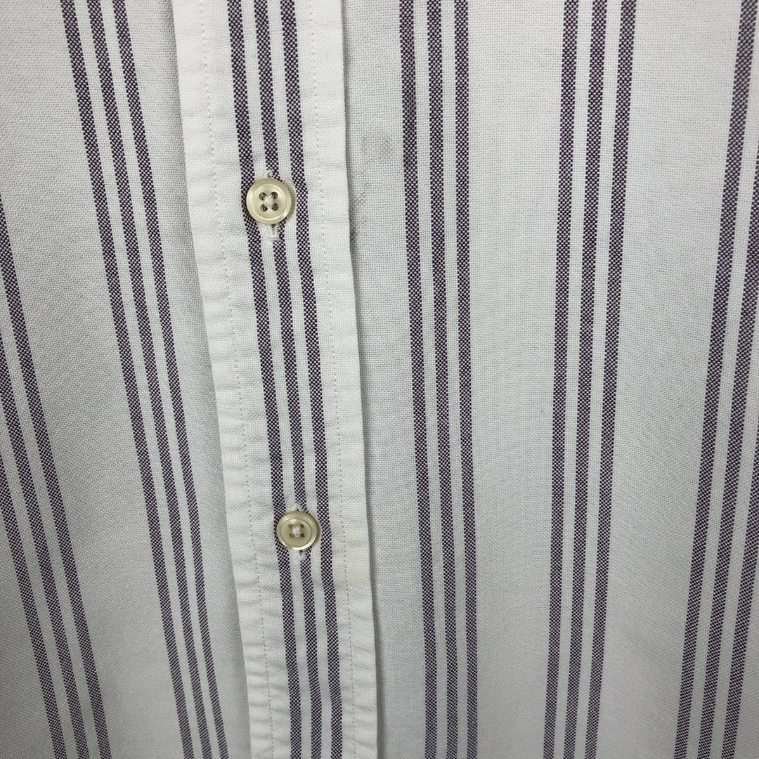 Ralph Lauren YARMOUTH Long Sleeve Button-Down Striped Shirt, Men's XL cotton white type Vintage Second Hand