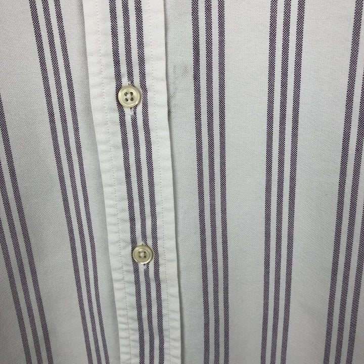 Ralph Lauren YARMOUTH Long Sleeve Button-Down Striped Shirt, Men's XL cotton white type Vintage Second Hand