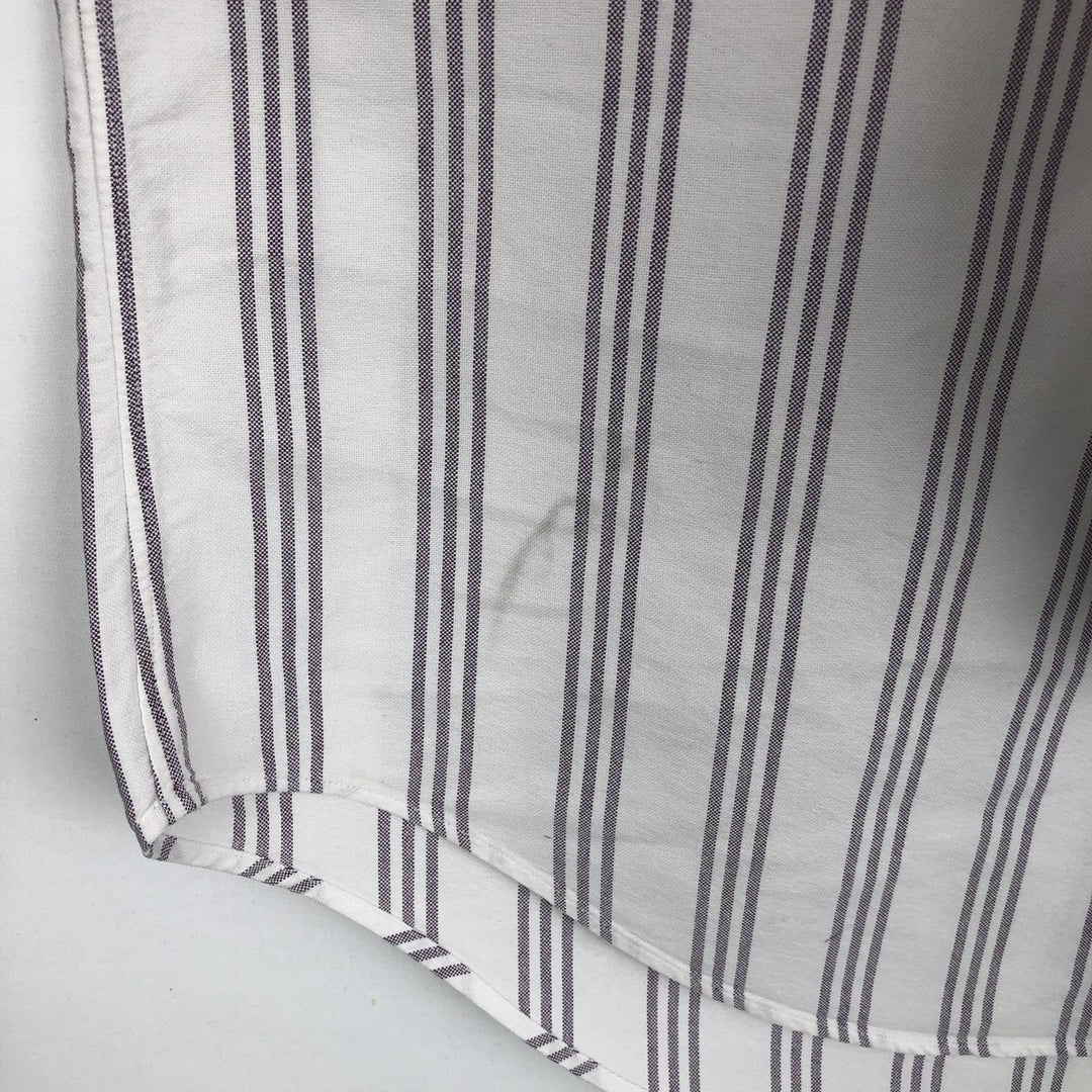 Ralph Lauren YARMOUTH Long Sleeve Button-Down Striped Shirt, Men's XL cotton white type Vintage Second Hand