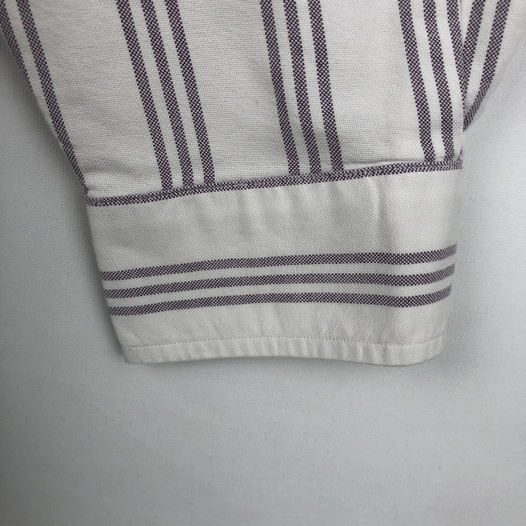 Ralph Lauren YARMOUTH Long Sleeve Button-Down Striped Shirt, Men's XL cotton white type Vintage Second Hand