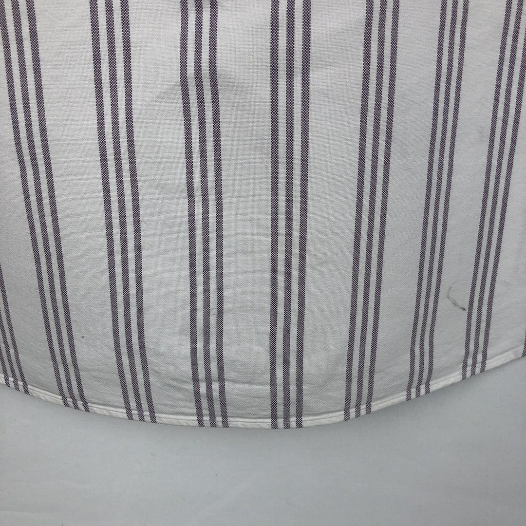 Ralph Lauren YARMOUTH Long Sleeve Button-Down Striped Shirt, Men's XL cotton white type Vintage Second Hand