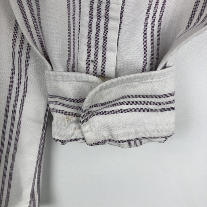 Ralph Lauren YARMOUTH Long Sleeve Button-Down Striped Shirt, Men's XL cotton white type Vintage Second Hand