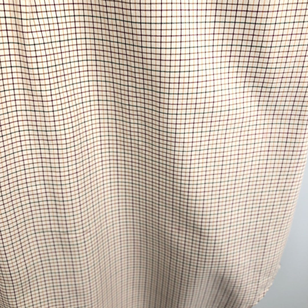 Ralph Lauren Classic Fit Long Sleeve Button Down Check Shirt Men's XL cotton Beige type Vintage Second Hand