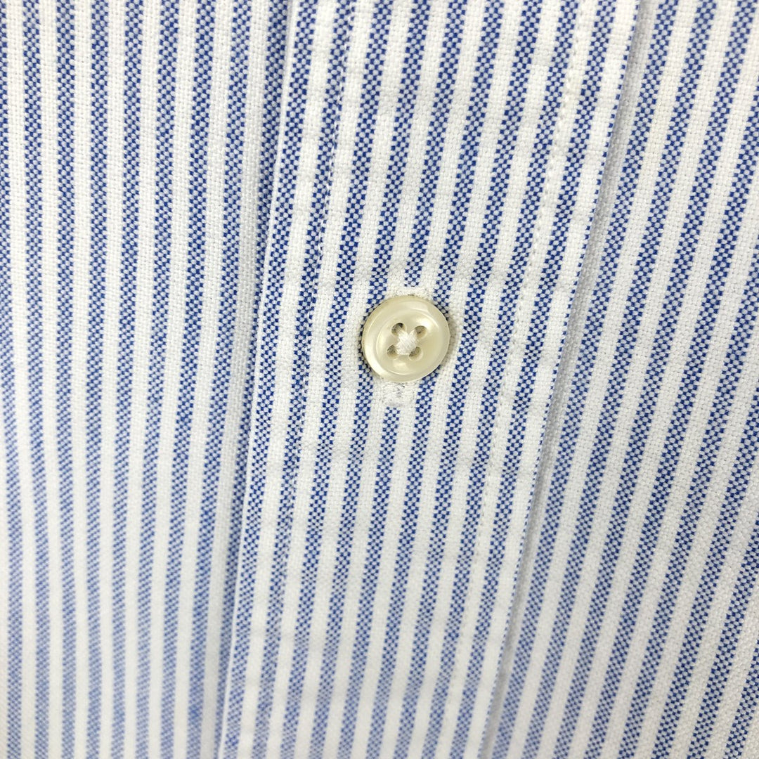 Ralph Lauren long sleeve button down striped shirt, men's XL size cotton white type Vintage Second Hand